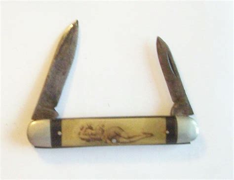 antique grc pocket jack knife lucite nudes risque pinup antique price guide details page