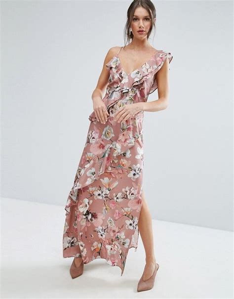 Pair This Floral Ruffle Maxi Dress With Strappy Heels Or A Simple Nude