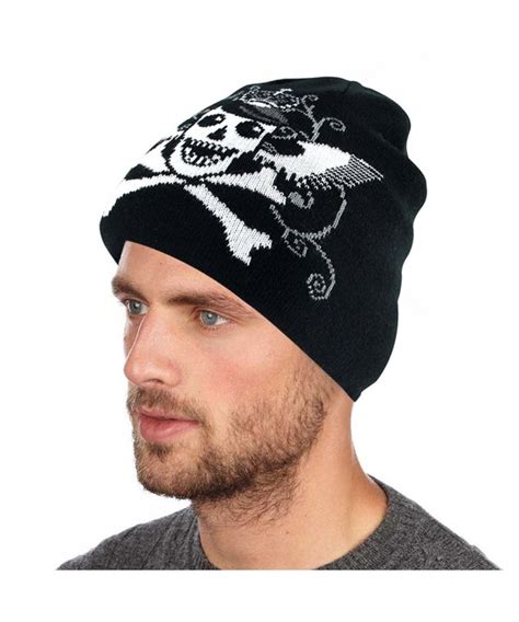 Skull Printed Winter Beanie Hat Pirate Knit Cap Skull Cap Skullies