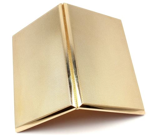 Van Cleef And Arpels Sapphire Gold Business Card Case Holder Box At