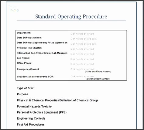 7 Standard Operating Procedure Example Sampletemplatess