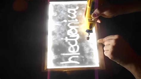 Edge Light Led Backlight Painting On Plexiglass Youtube