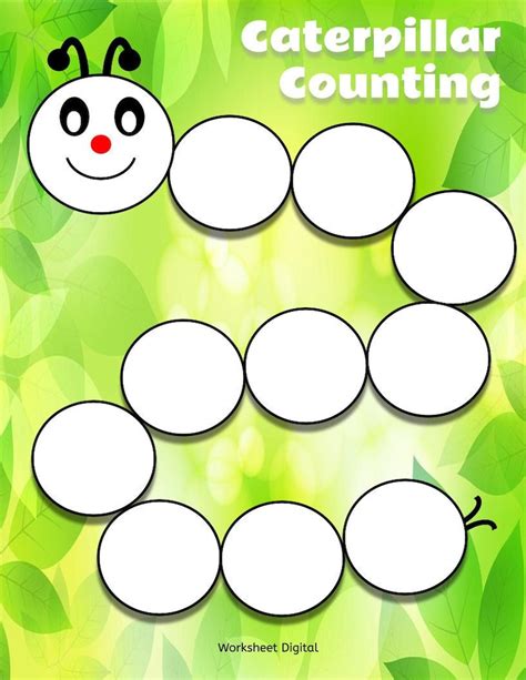 Printable Worksheet Caterpillar Counting Numbers 0 To 100 Fill In The