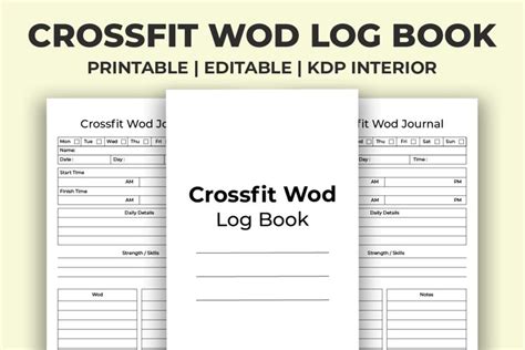 Crossfit Wod Log Book Kdp Interior