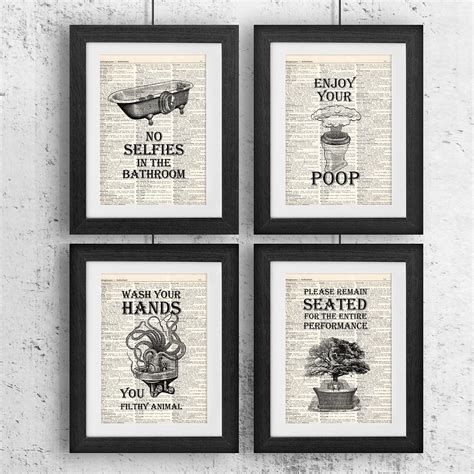 We did not find results for: Bathroom Wall Art Bath Decor Vintage Prints 4 Photo ...