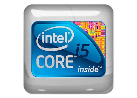 Intel Core I5 Inside 1x1 Chrome Effect Domed Case Badge Sticker Lo Sticker Library