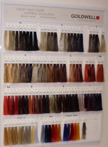 Goldwell Wall Chart Hair Color Swatches Brown Hair Color Chart Goldwell Color Chart