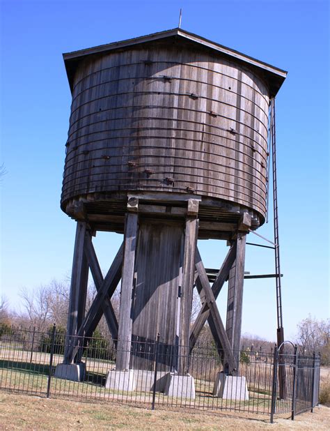 Wooden Water Tower Beaumont Kansas Water Tower Railroad History Tower
