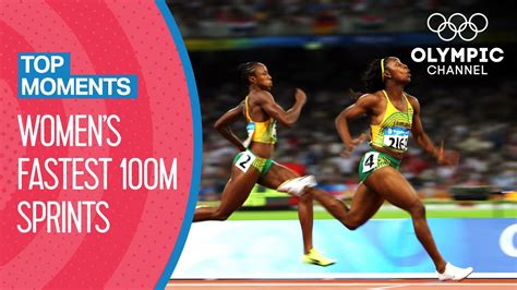 Top 10 Fastest Womens 100m Sprint In Olympic History Top Moments Youtube