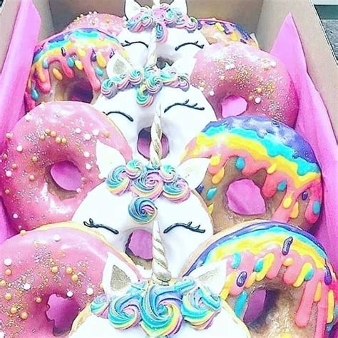 Unicorn Donuts 🦄🍩😍 Unicorn Desserts Unicorn Party Food Unicorn Donuts