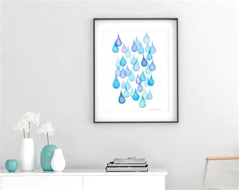 Raindrops Art Print This Is A Print Of My Original Watercolor Painting