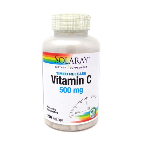 The brand's vitamin c supplement undergoes multiple rounds of testing to ensure safety, and the brand also sources its ingredients from trusted suppliers. Vitamin C-500 Two Stage Timed Release 500 mg By Solaray ...