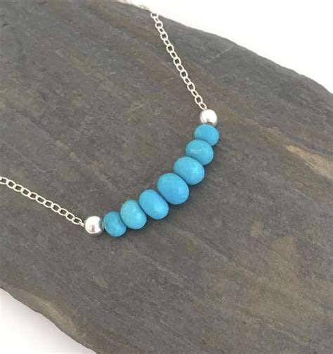 Turquoise Necklace December Birthstone Necklace Gift For Etsy Uk