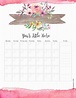 Template Free Printable Cute Blank Calendar