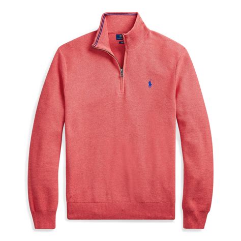 Ralph Lauren Quarter Zip Cotton Sweater