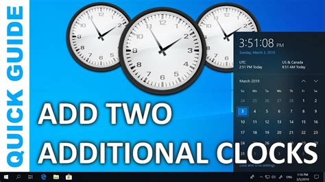 How To Add Additional Clocks In Windows 10 Youtube