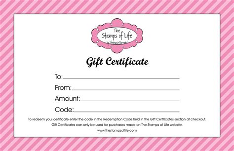 Template For Gift Certificate Word