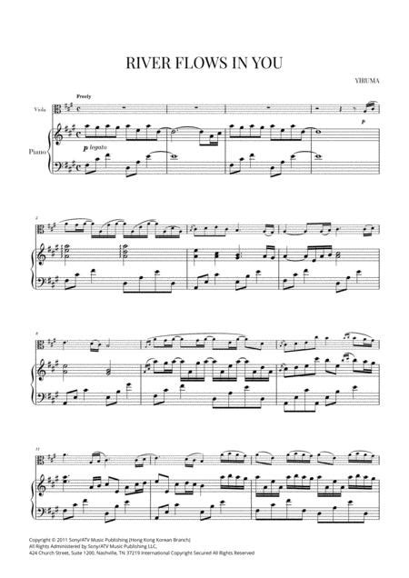 Contains printable sheet music plus an interactive, downloadable digital sheet music file. Yiruma River Flows In You For Viola And Piano Sheet Music PDF Download - coolsheetmusic.com