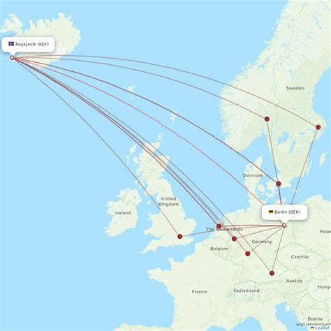 Icelandair Airline Routes Fi Map Flight Routes