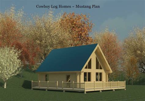 Mustang Plan 996 Square Feet Log Cabin Plans Cabin House Plans