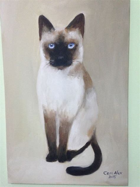 Siamese Oil Paint On Canvas Siamese Oil Painting Oils Canvas