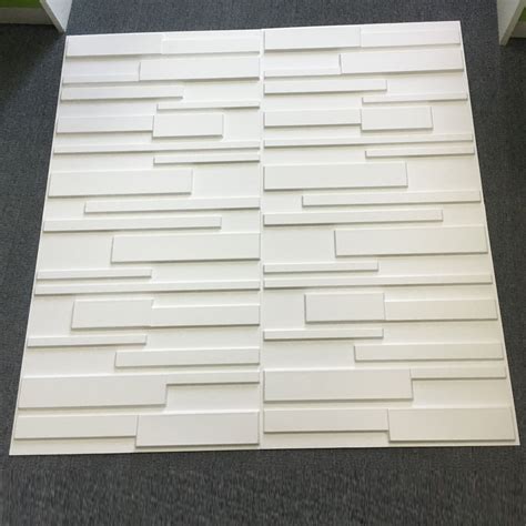 Decorative Pvc White Brick Design 3d Wall Panels 12 Tiles