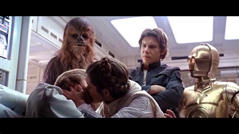 Star Wars Leia Kisses Luke Hilariously Reimagined Youtube
