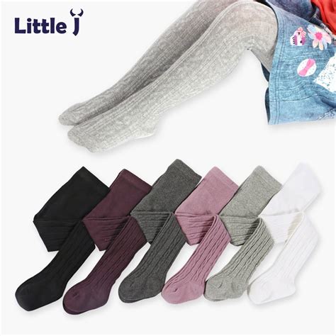 Little J Infant Soft Cotton Baby Girl Tights Newborn Casual Solid Warm