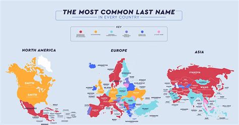 This Map Shows The Most Common Surnames In Every Country Viralbandit