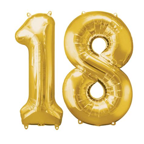 Extra Large Gold 18th Birthday Foil Balloon Party Decorations Age 18 Numbers 26635338134 Ebay