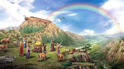 Gods Blessing To Noah After The Flood Bible Pictures Christian