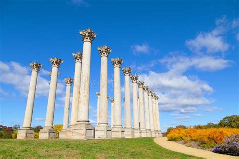 National Capitol Columns At Sunset Stock Photo Image Of Garden