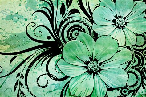 Floral Wallpaper Vintage Background Free Stock Photo
