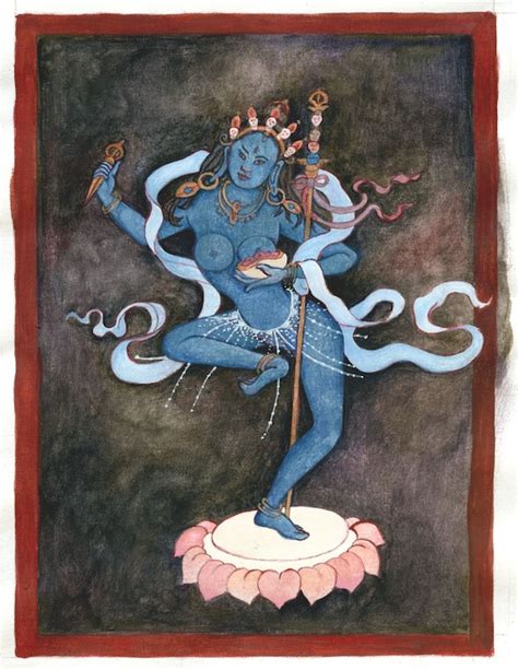 Fierce Blue Dakini Sky Dancer With Purbha The Magical Etsy