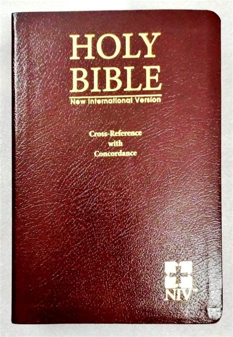 Niv Large Print Bible Cross Reference With Concordance Burgundy Color
