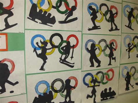 olympic silhouettes gr 3 jeux olympiques art jeux olympiques arts visuels