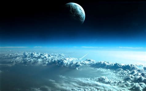 Space Earth Clouds Moon Wallpapers Hd Desktop And