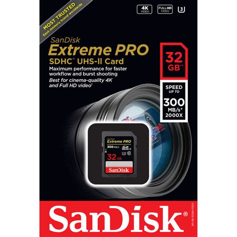 Sandisk 32gb Extreme Pro Sdxc 300mbs