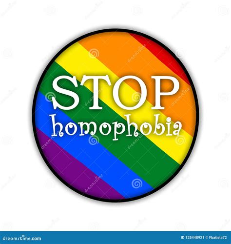 rainbow gay pride flag circle symbol of sexual minorities stop homophobia stock illustration