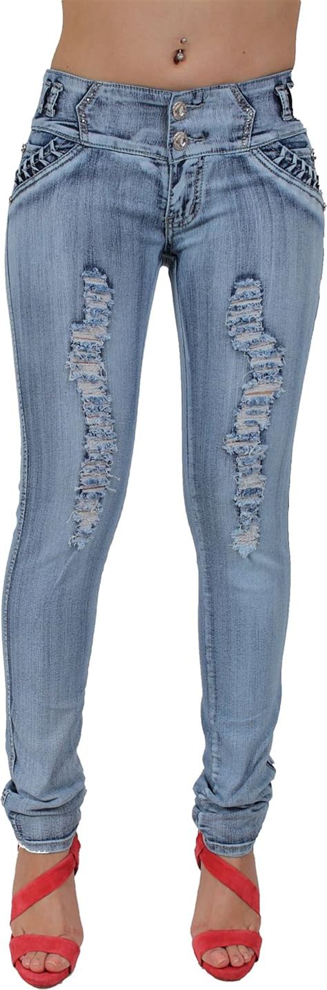 silver diva colombian style stretch denim butt lift jeans dj1478 9 at amazon women s jeans store