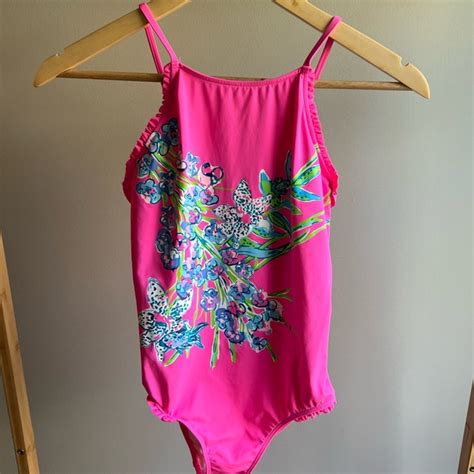 Lilly Pulitzer Swim Juliet Onepiece Swimsuit Pink Tropics Sway This