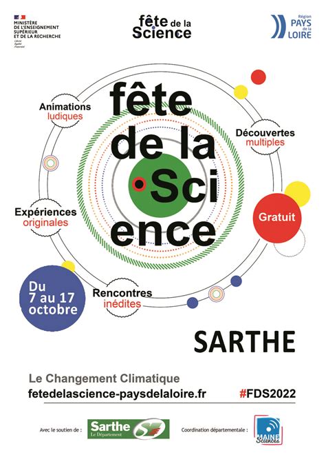 Maine Sciences Fête De La Science 2022 Le Programme En Sarthe