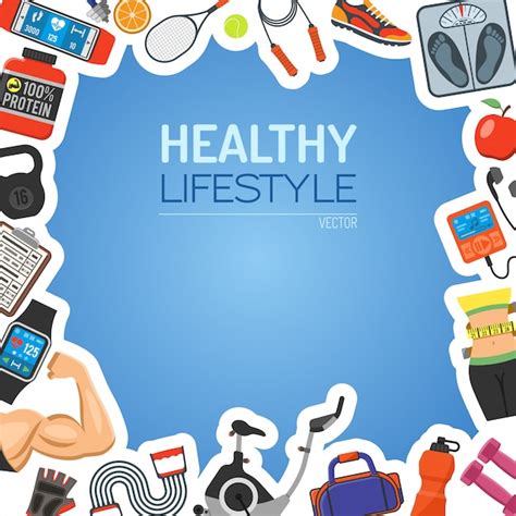 Healthy Lifestyle Background Vector Premium Download