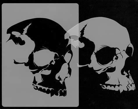 Printable Airbrush Skull Stencil 2023 Printable