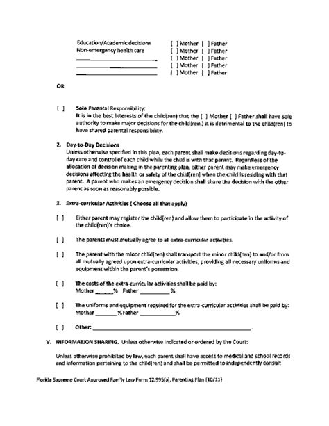 Parenting Plan Template Free Feel Free To Download Those Word Excel