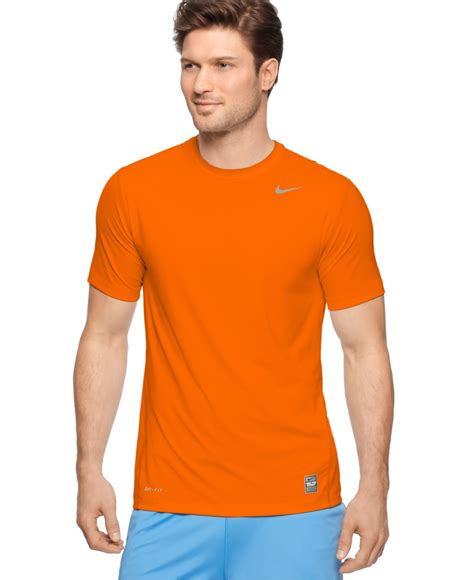 Lyst Nike Pro Combat Dri Fit T Shirts In Orange For Men