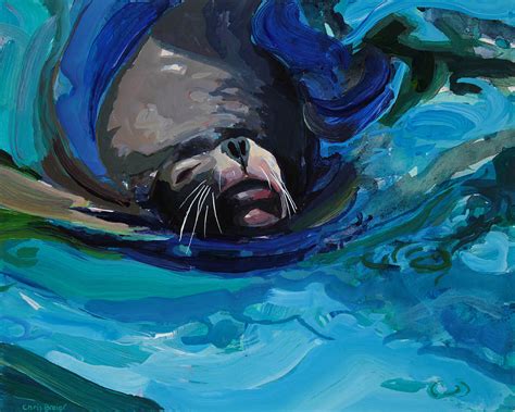 Sea Lion Painting By Chris Breier Fine Art America