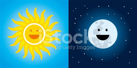 Happy Sun And Moon Stock Photo Royalty Free Freeimages