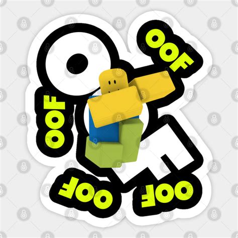 Roblox Oof Meme Dabbing Noob Gamer Boy T Idea Oof Sticker