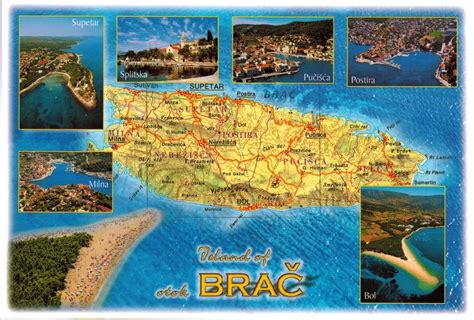 Map Cards Hunting 0257 0258 Croatia Island Brac